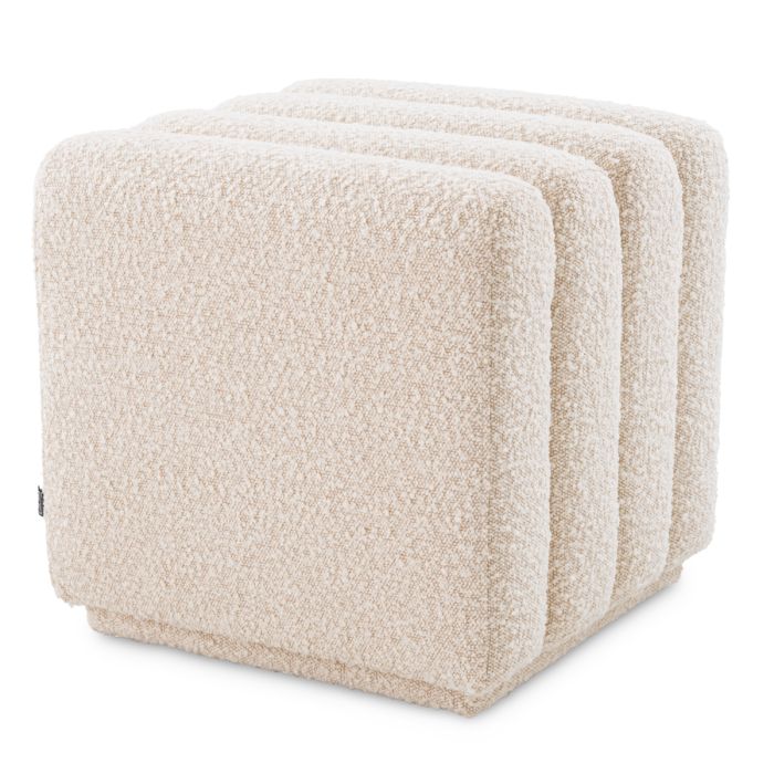 Pouf bouclé crème | Eichholtz Bente