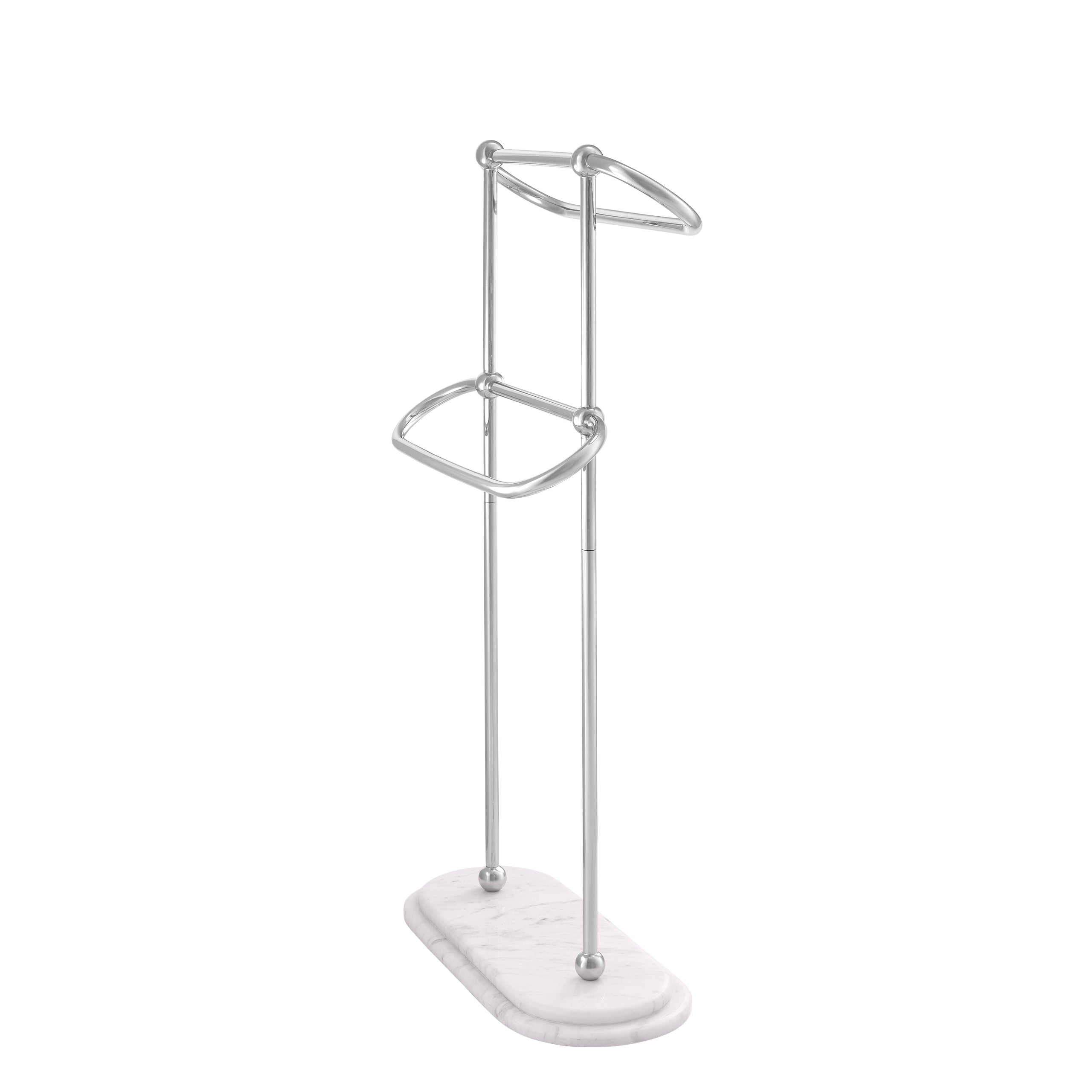 Porte-serviettes en marbre blanc poli | Eichholtz Lowell S - vue de détail | REMO-HOME