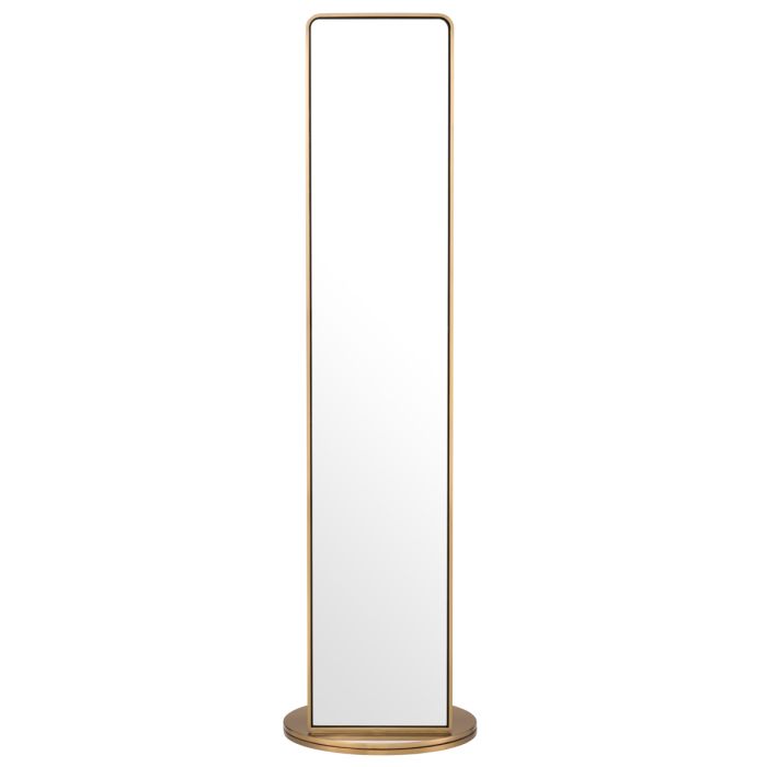 Miroir sur pied en laiton brossé avec portemanteau | Eichholtz Novo