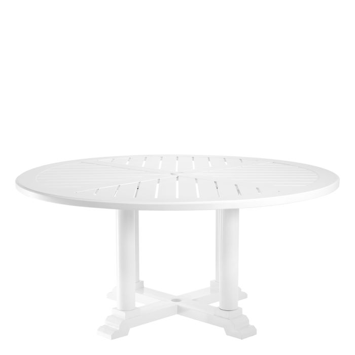Table ronde extérieure en métal blanc | Eichholtz Bell Rive L