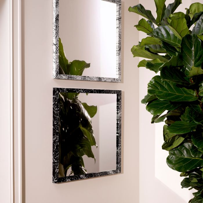 Miroir blanc en bois d'épicéa | Eichholtz Eccentricity