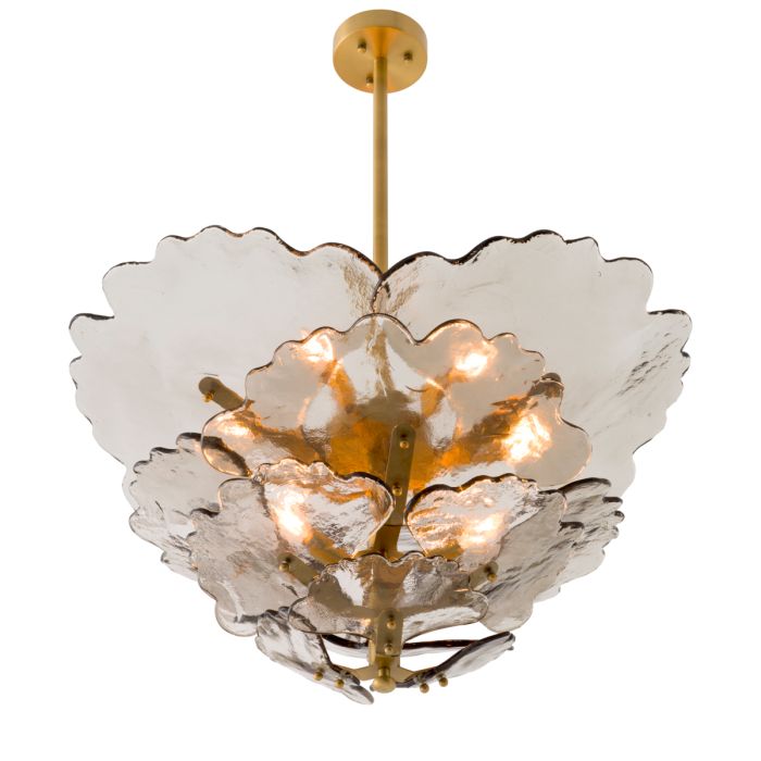 Lustre doré en verre fumé | Eichholtz Florina