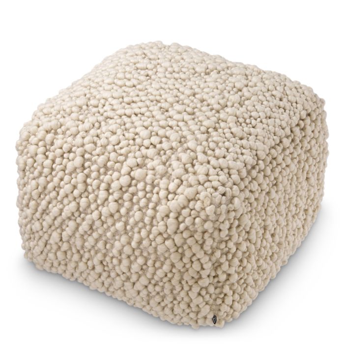 Pouf en tissu ivoire | Eichholtz Schillinger