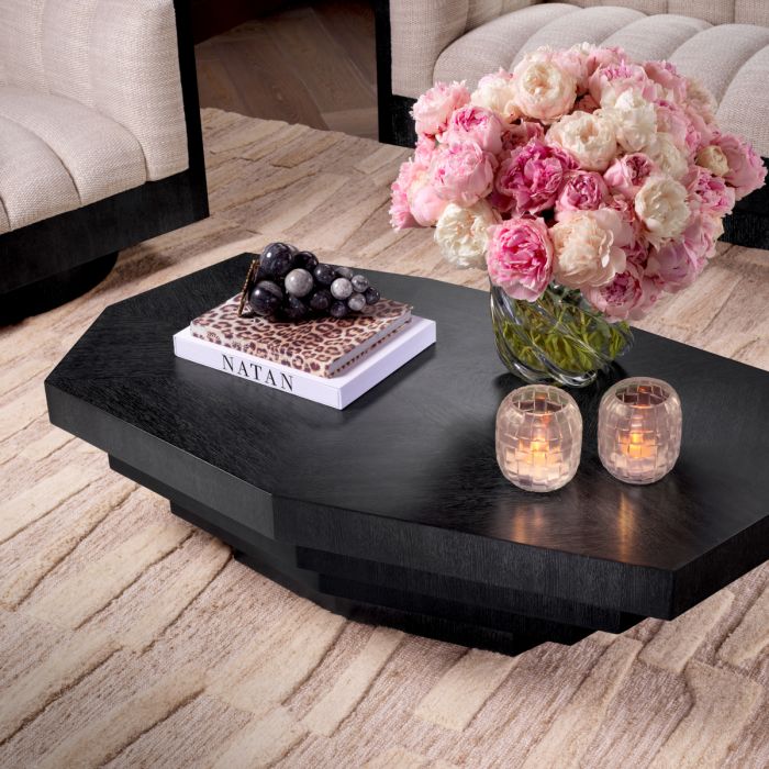 Table basse en chêne anthracite | Eichholtz Vezio