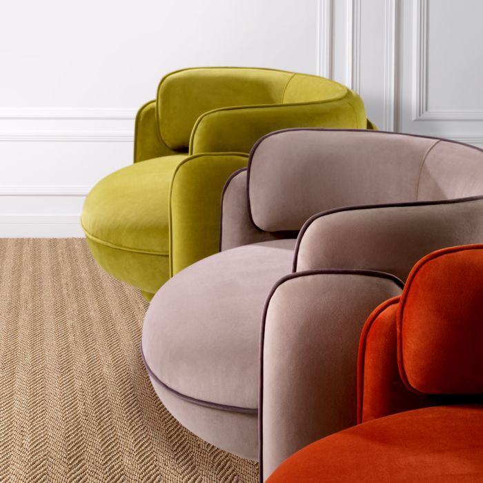 Fauteuil en velours vert | Eichholtz Chaplin