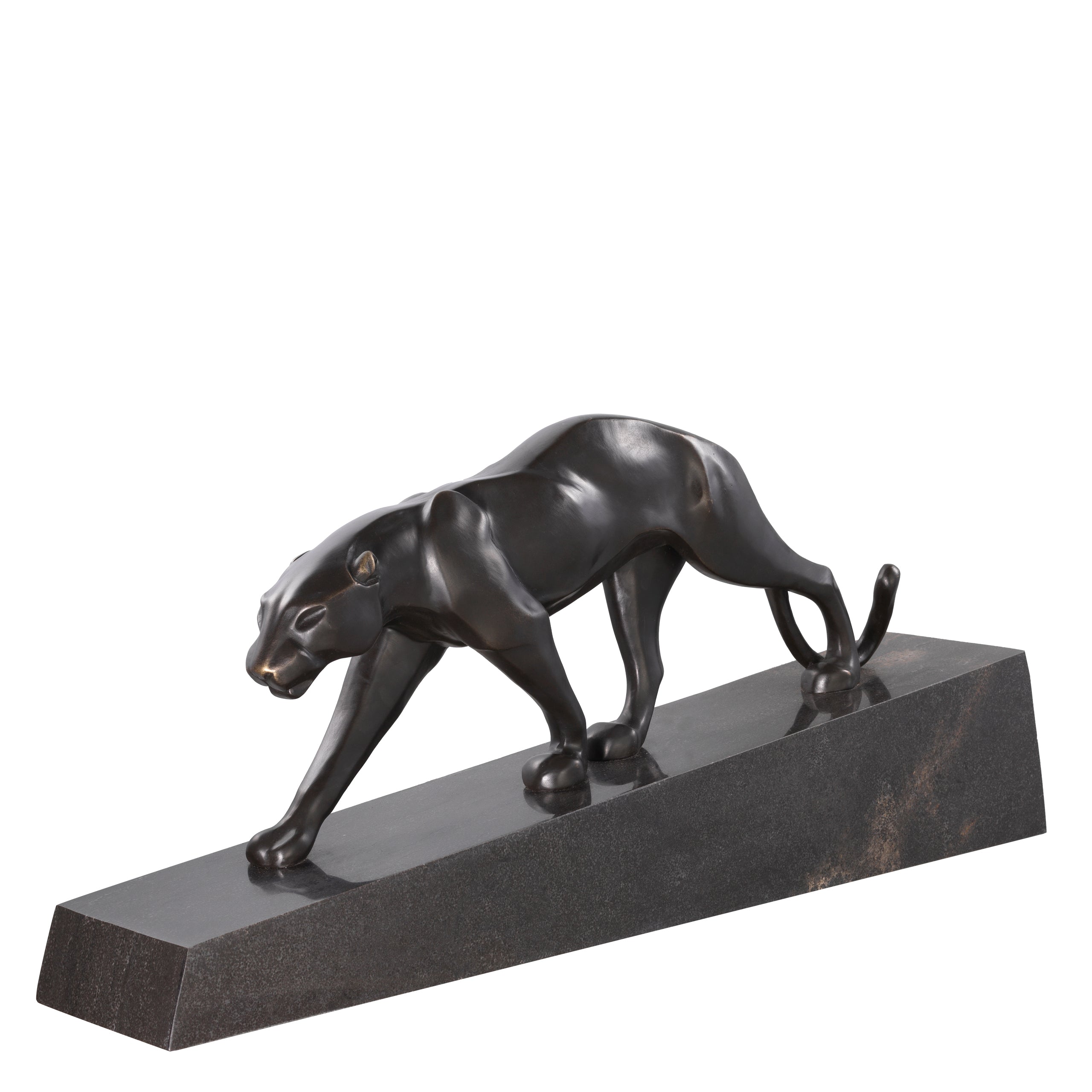 Panthera en bronze sur base en marbre | Eichholtz Pantherae - vue de détail | REMO-HOME