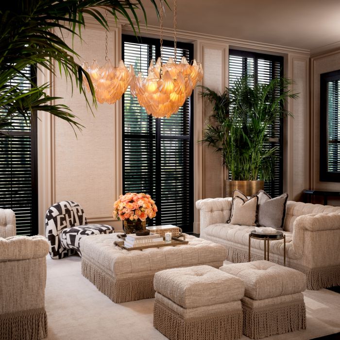 Pouf bouclé beige | Eichholtz Dorantes