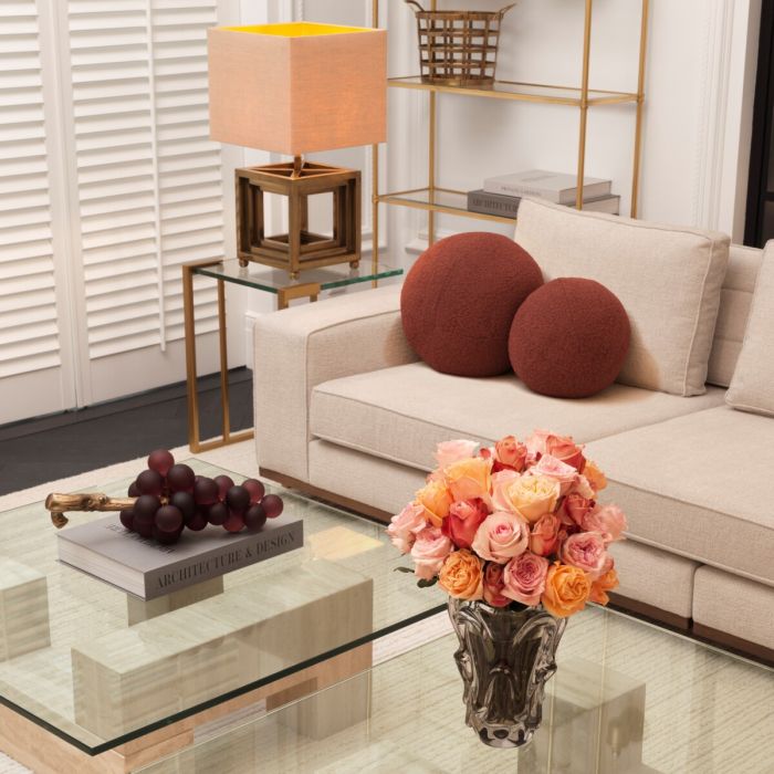 Canapé 2 places en tissu beige | Eichholtz Aurora S