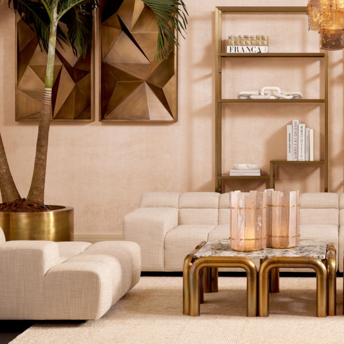 Canapé modulable en tissu beige | Eichholtz Hunter Left