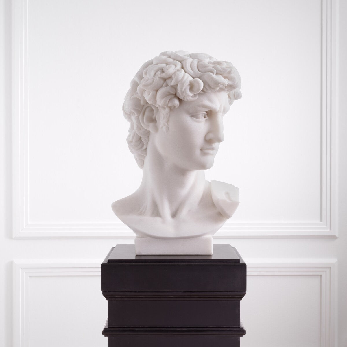 Sculpture Head en bronze avec socle en marbre | Eichholtz David - vue de détail | REMO-HOME