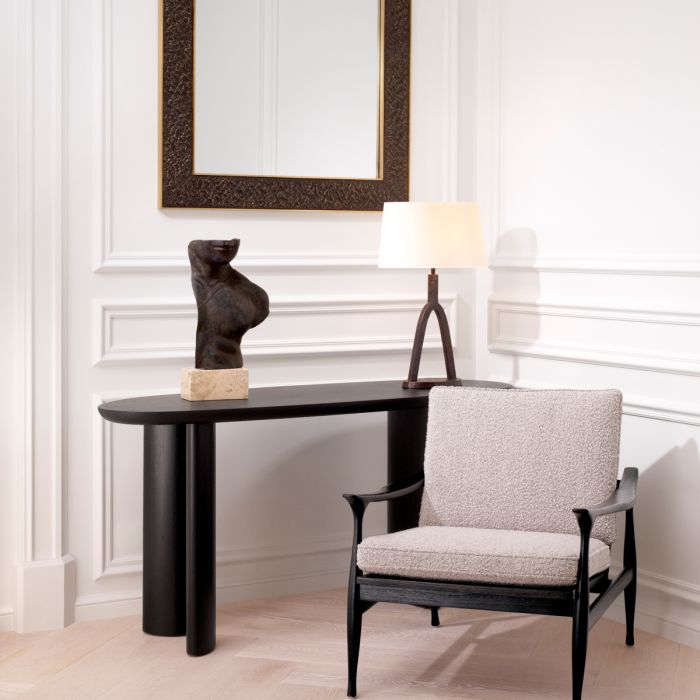 Fauteuil bouclé gris | Eichholtz Manzo