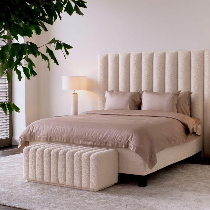 Banc bouclé crème | Eichholtz Bente