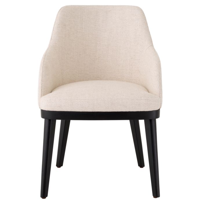 Chaise de salle à manger avec accoudoirs blanc écru | Eichholtz Costa