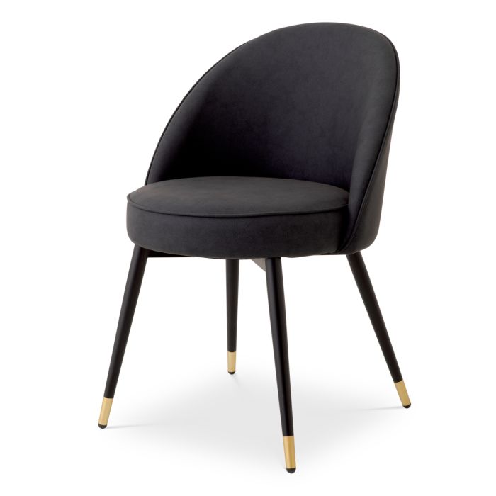 Chaise de salle à manger en similcuir gris (lot de 2) | Eichholtz Cooper