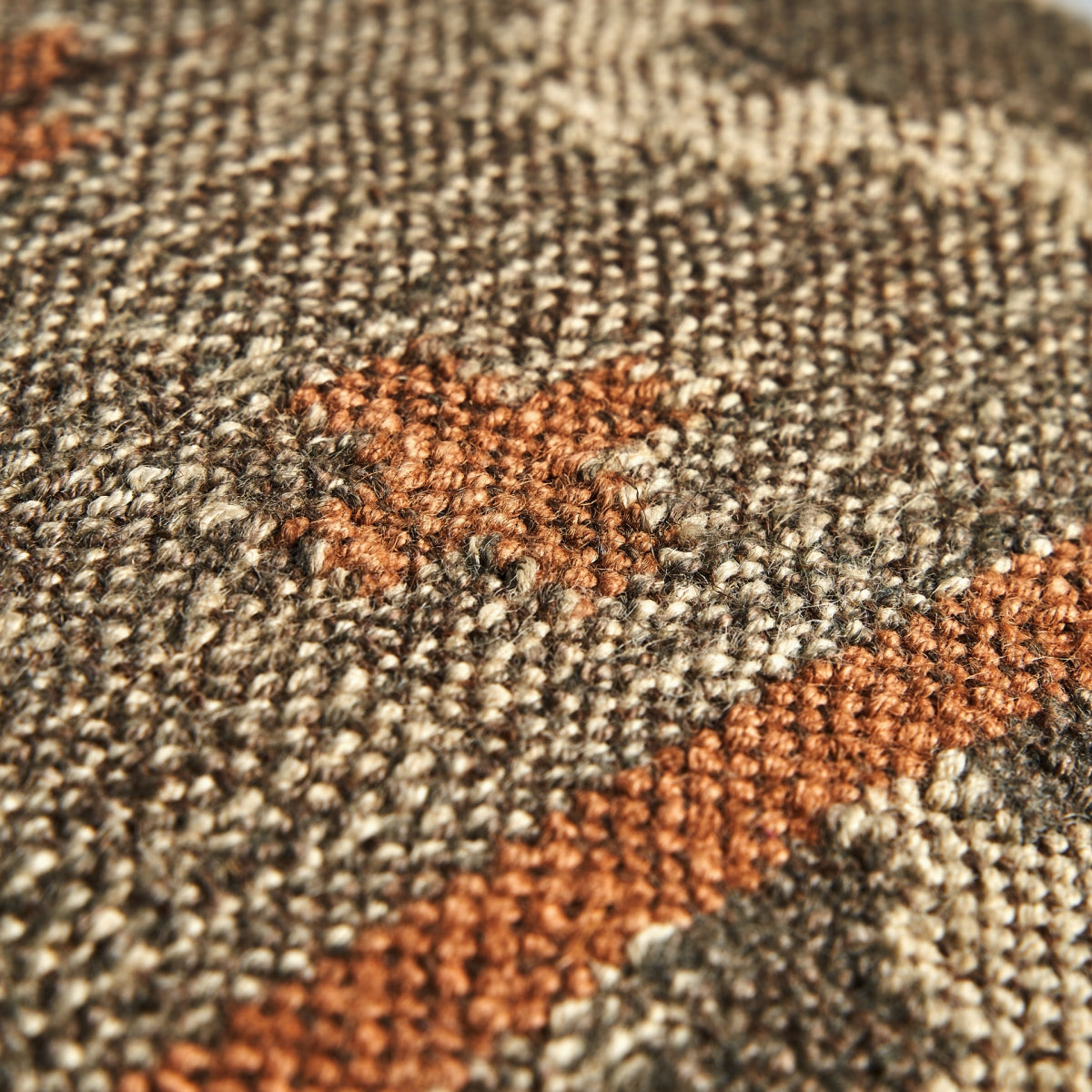 Coussin carré en jute marron/beige kilim | Vical Keith | REMO, mobilier et décoration d'intérieur