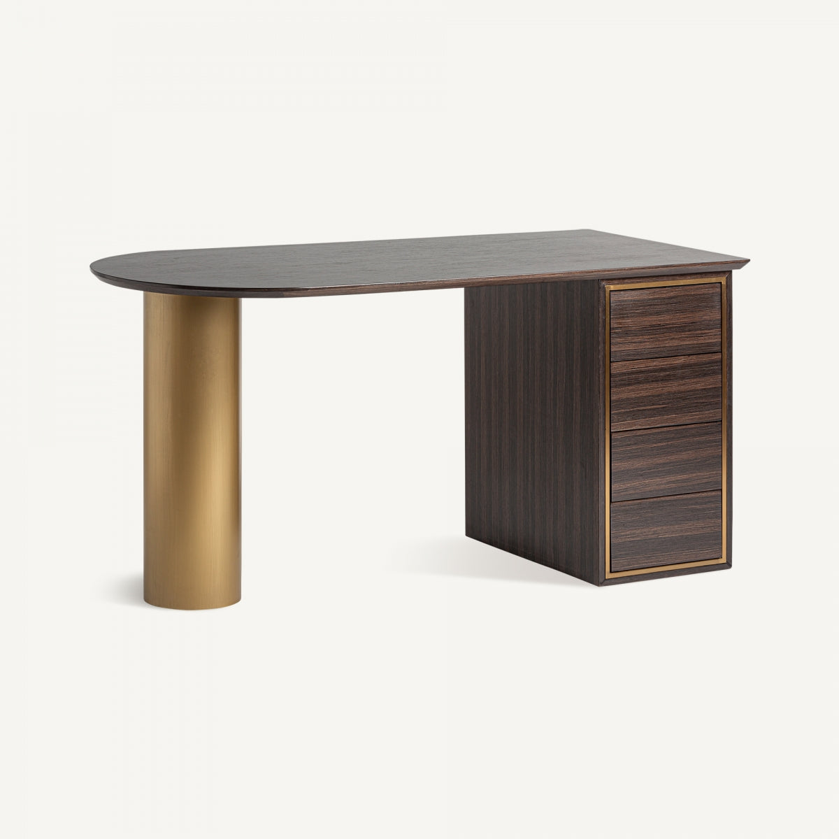 Bureau en bois et laiton doré | Vical Cheb | REMO, mobilier et décoration d'intérieur