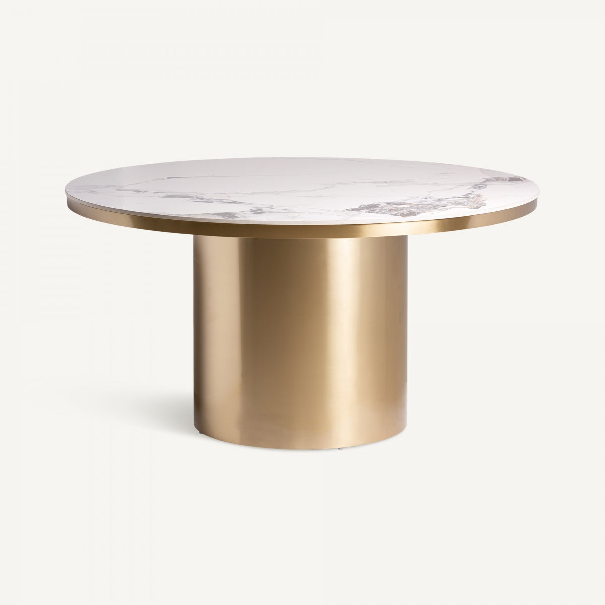 Table de salle à manger ronde en céramique blanc ø 150 cm | VICAL Astach | REMO, mobilier et décoration d'intérieur