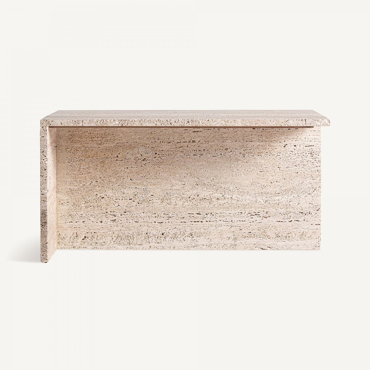 Table basse en travertin beige | VIDAL Theuville | REMO, mobilier et décoration d'intérieur