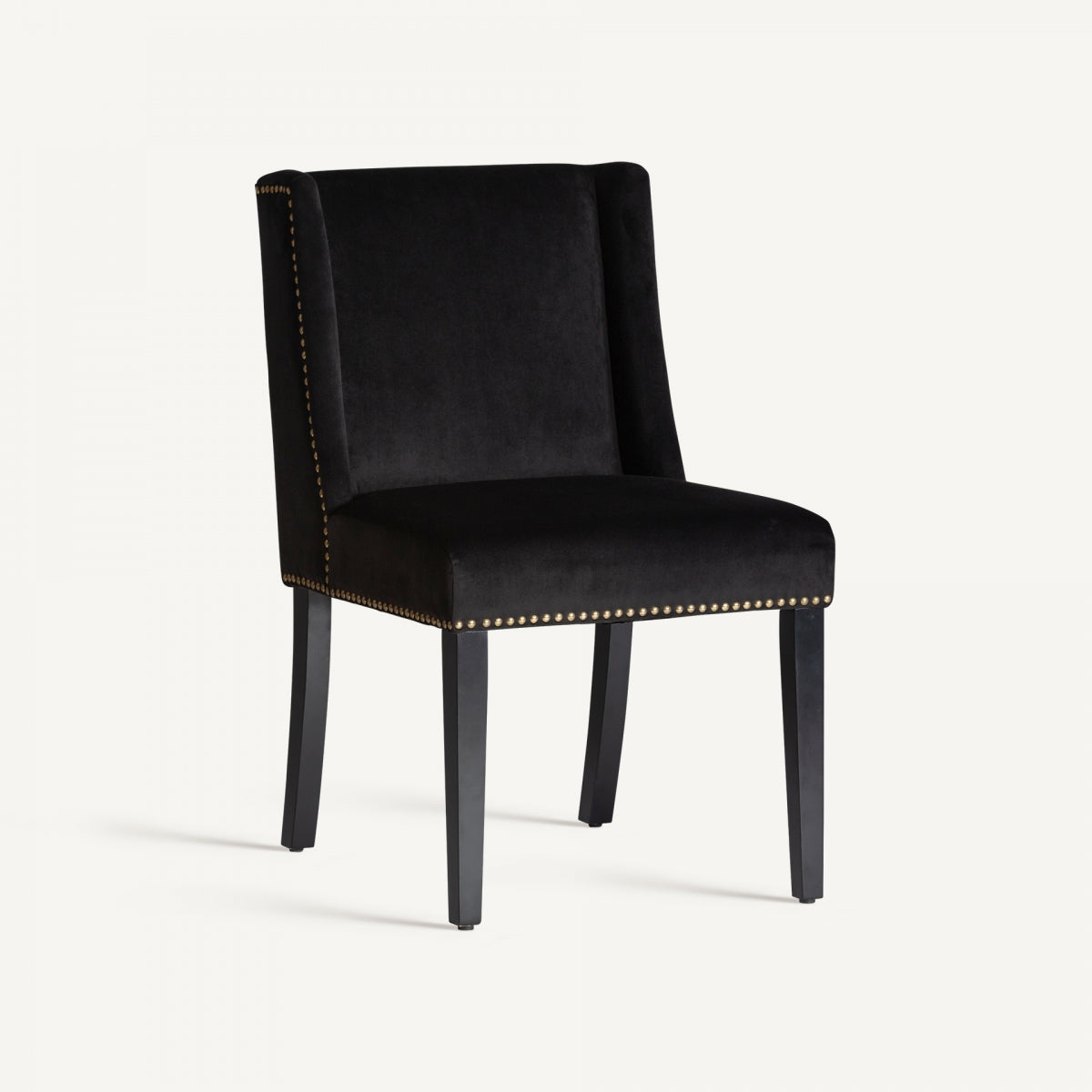Chaise de salle à manger en velours noir | VICAL Plaue | REMO, mobilier et décoration d'intérieur