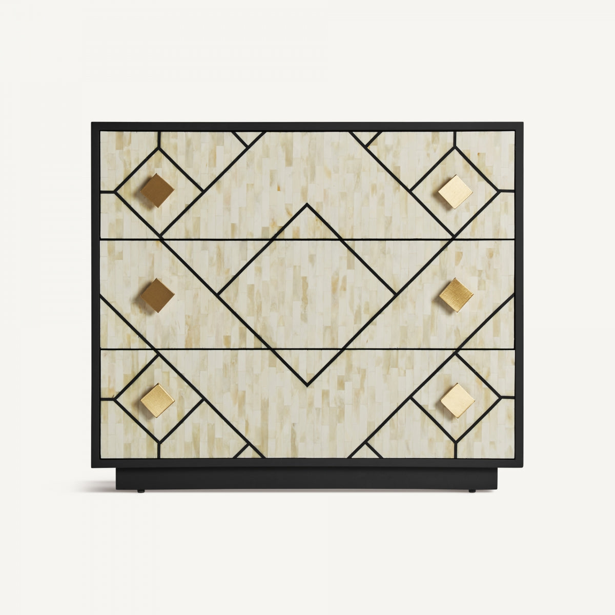 Commode en bois noir et incrustation d'os | VICAL Charmes | REMO, mobilier et décoration d'intérieur