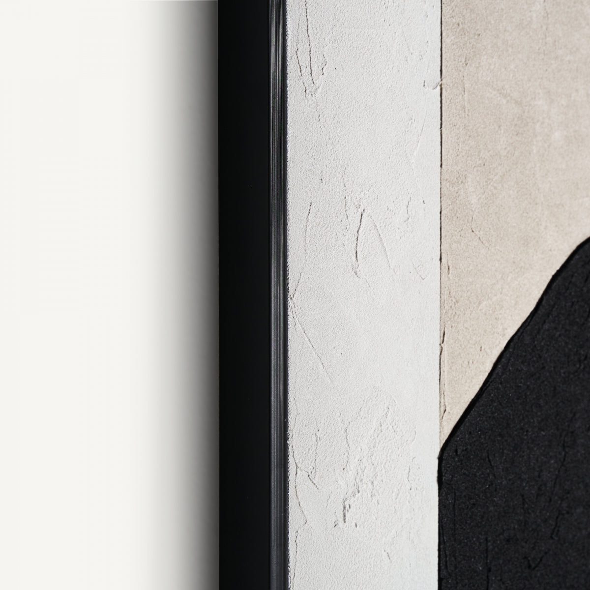 Tableau abstrait noir et beige | Vical Uziel | REMO, mobilier et décoration d'intérieur