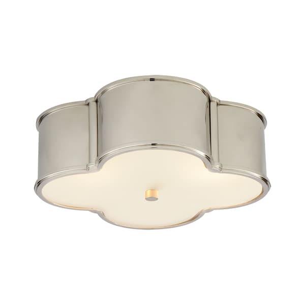 Plafonnier Basil Flush Nickel | Andrew Martin - vue principale | REMO-HOME