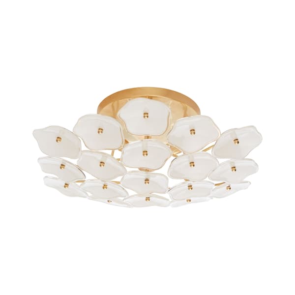 Plafonnier Leighton Flush Brass | Andrew Martin - vue principale | REMO-HOME