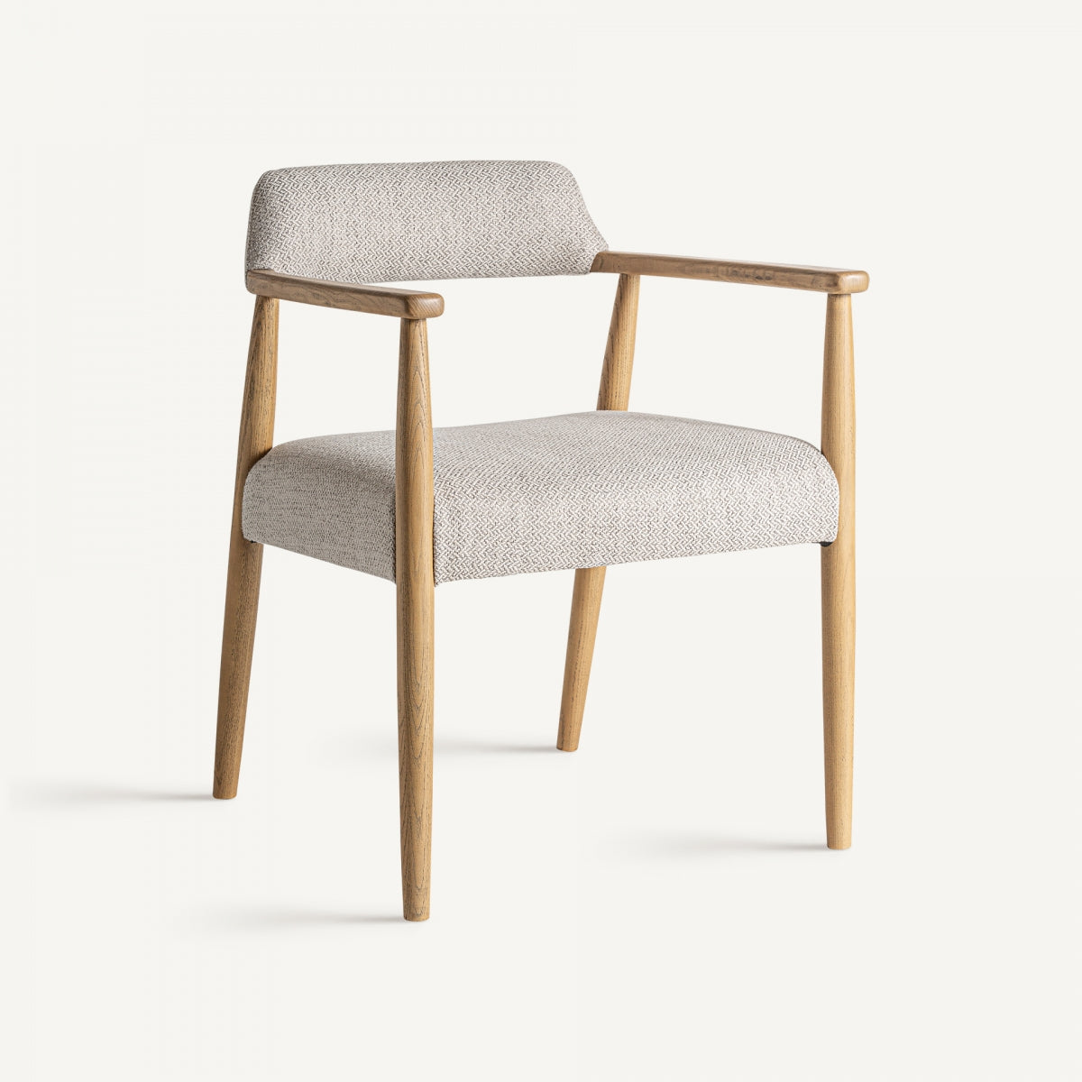 Chaise de salle à manger en tissu beige | VICAL Stample | REMO, mobilier et décoration d'intérieur