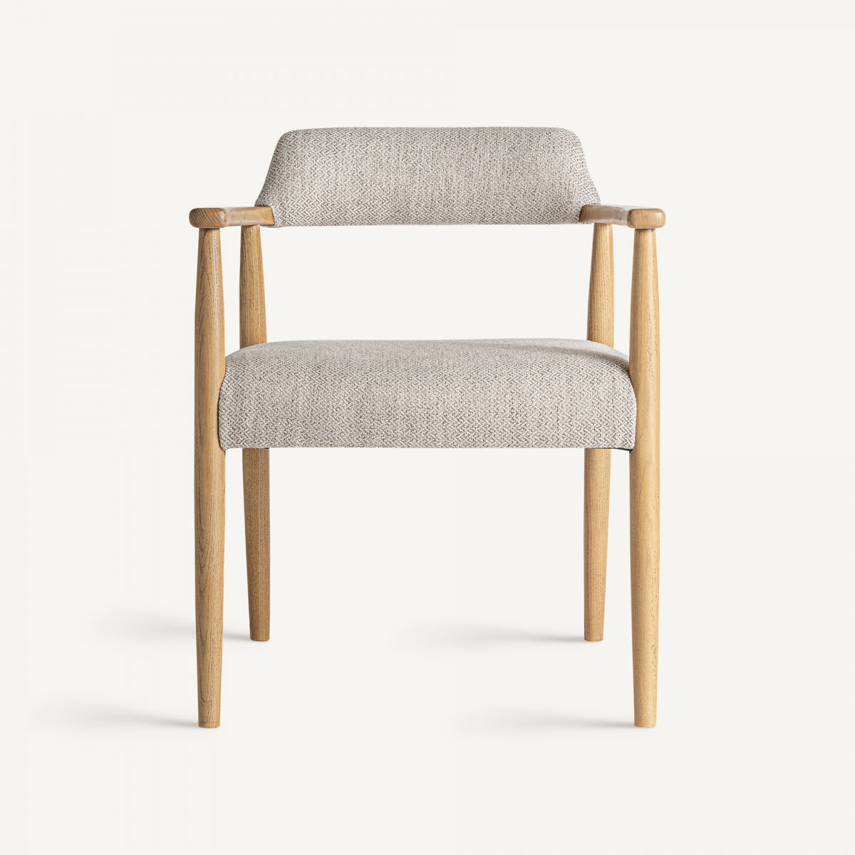 Chaise de salle à manger en tissu beige | VICAL Stample | REMO, mobilier et décoration d'intérieur