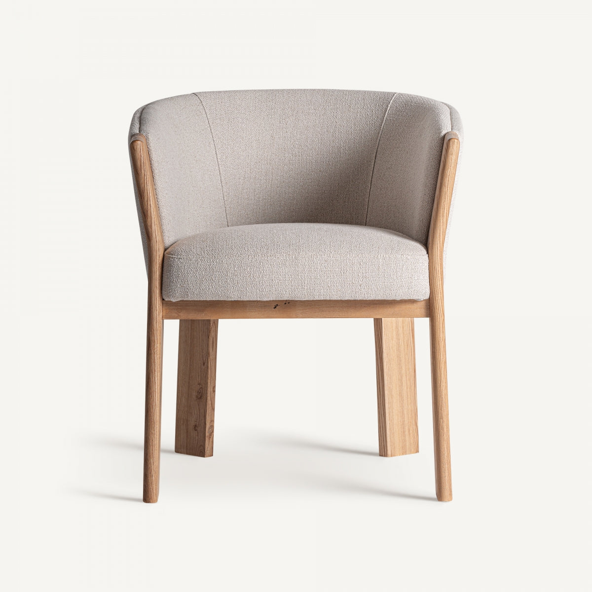 Chaise de salle à manger en tissu beige | Vical Nara | REMO, mobilier et décoration d'intérieur