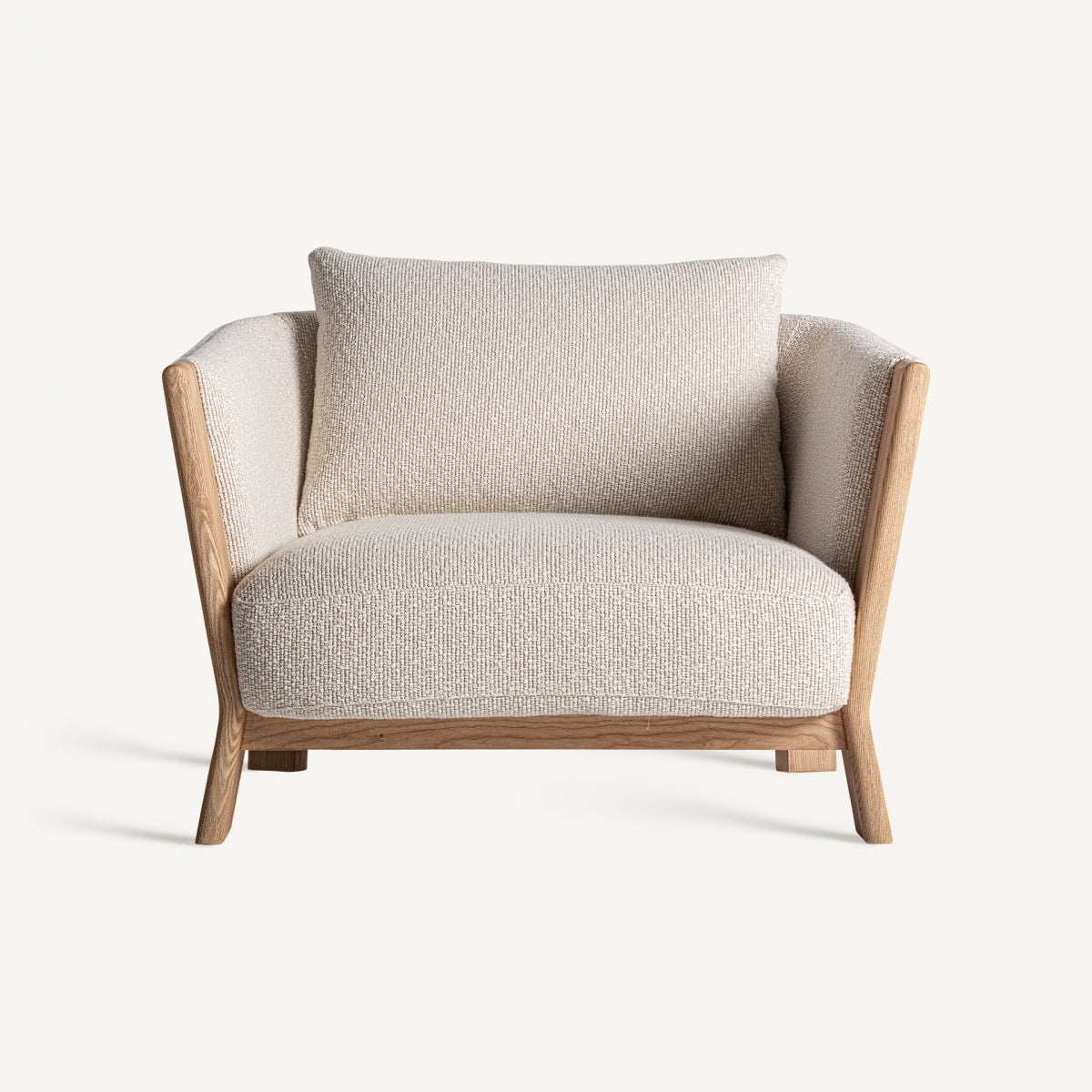 Fauteuil bouclé crème | Vical Nara | REMO, mobilier et décoration d'intérieur