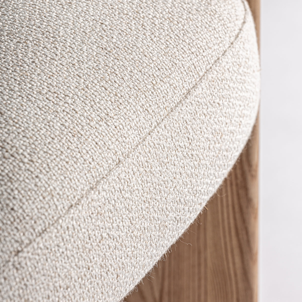 Vical Nara Beige Fabric and Black Leather Dining Chair