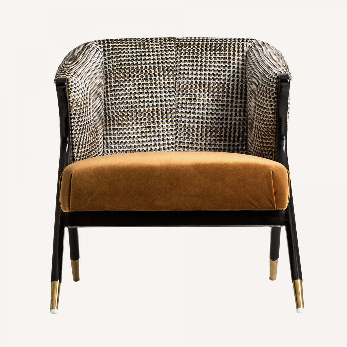 Fauteuil d'appoint en velours jaune | Vical Brillon | REMO, mobilier et décoration d'intérieur