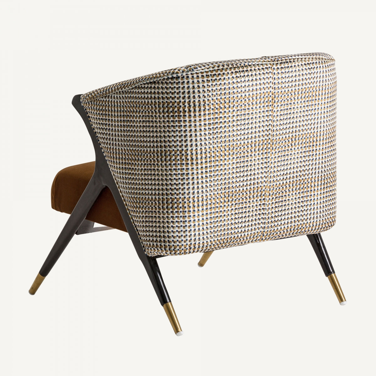 Fauteuil d'appoint en velours jaune | Vical Brillon | REMO, mobilier et décoration d'intérieur