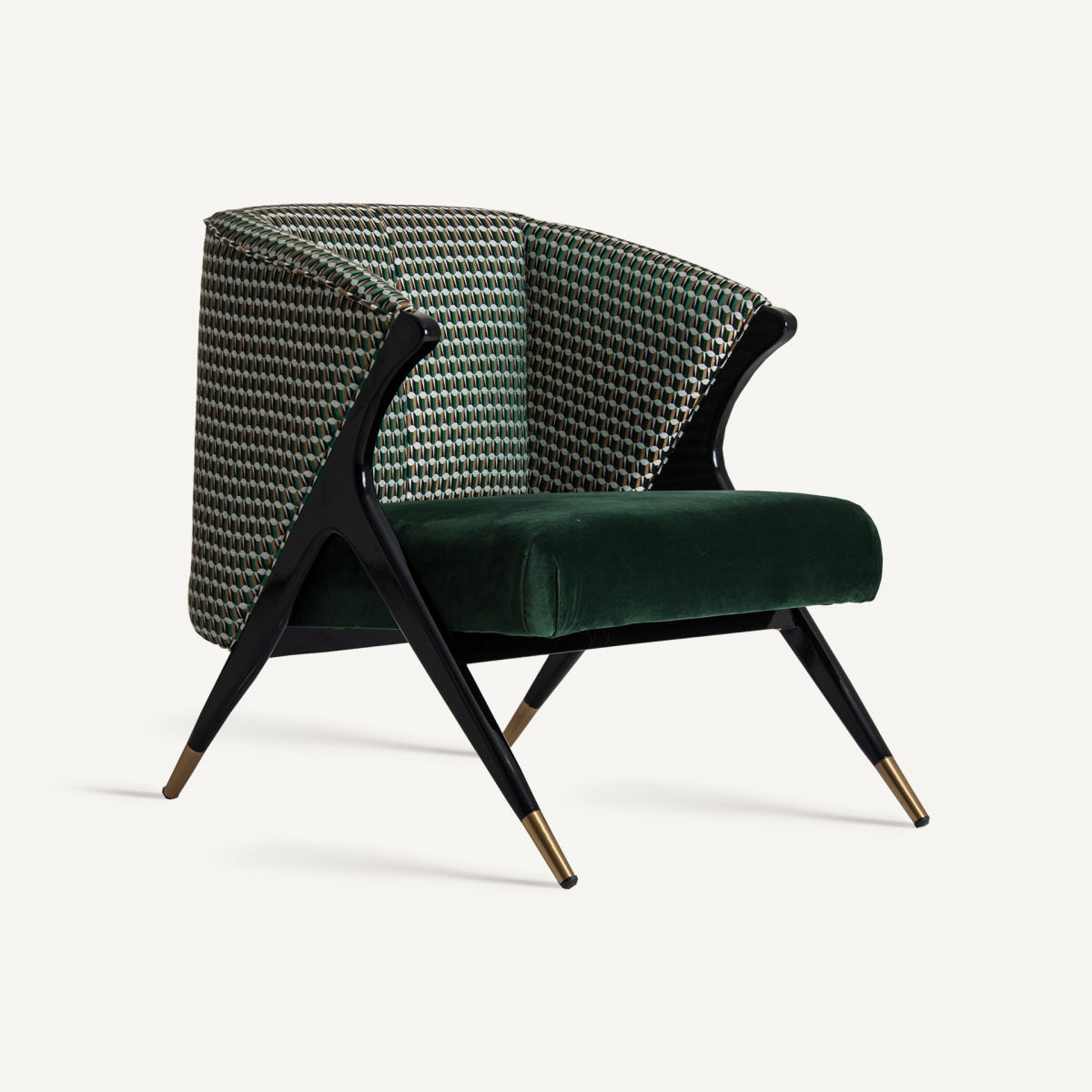 Fauteuil d'appoint en velours vert | Vical Kelheim | REMO, mobilier et décoration d'intérieur