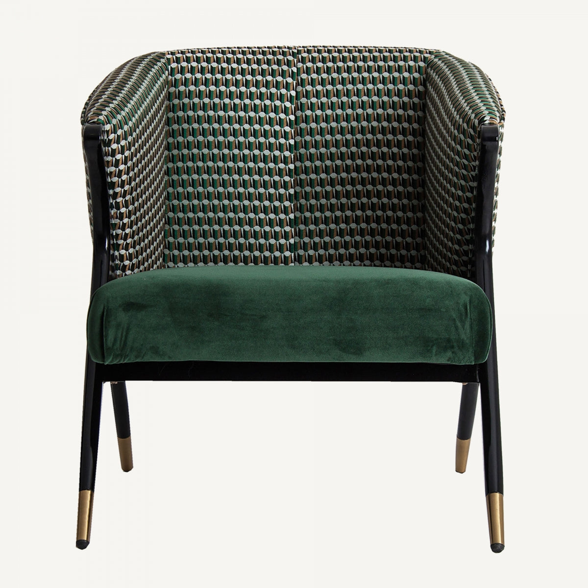 Fauteuil d'appoint en velours vert | Vical Kelheim | REMO, mobilier et décoration d'intérieur