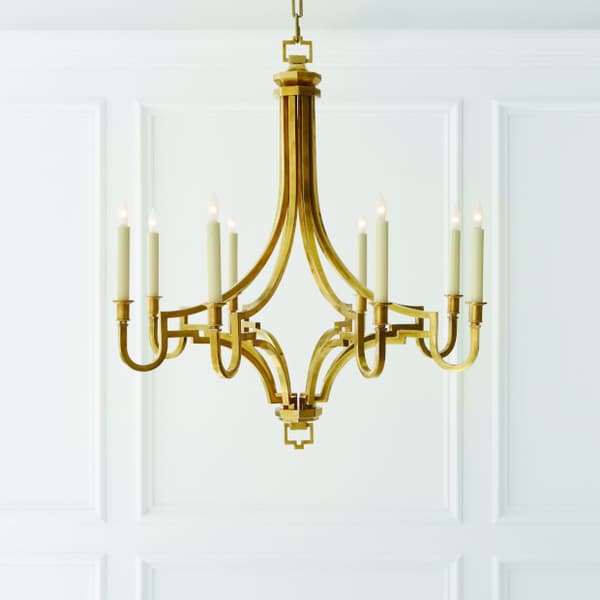 Plafonnier Mykonos Chandelier Brass | Andrew Martin - vue de détail | REMO-HOME