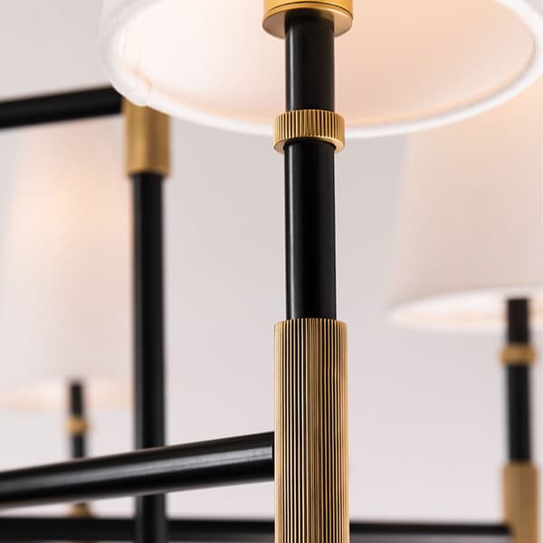 Plafonnier Bowery Chandelier Bronze | Andrew Martin - vue de détail | REMO-HOME