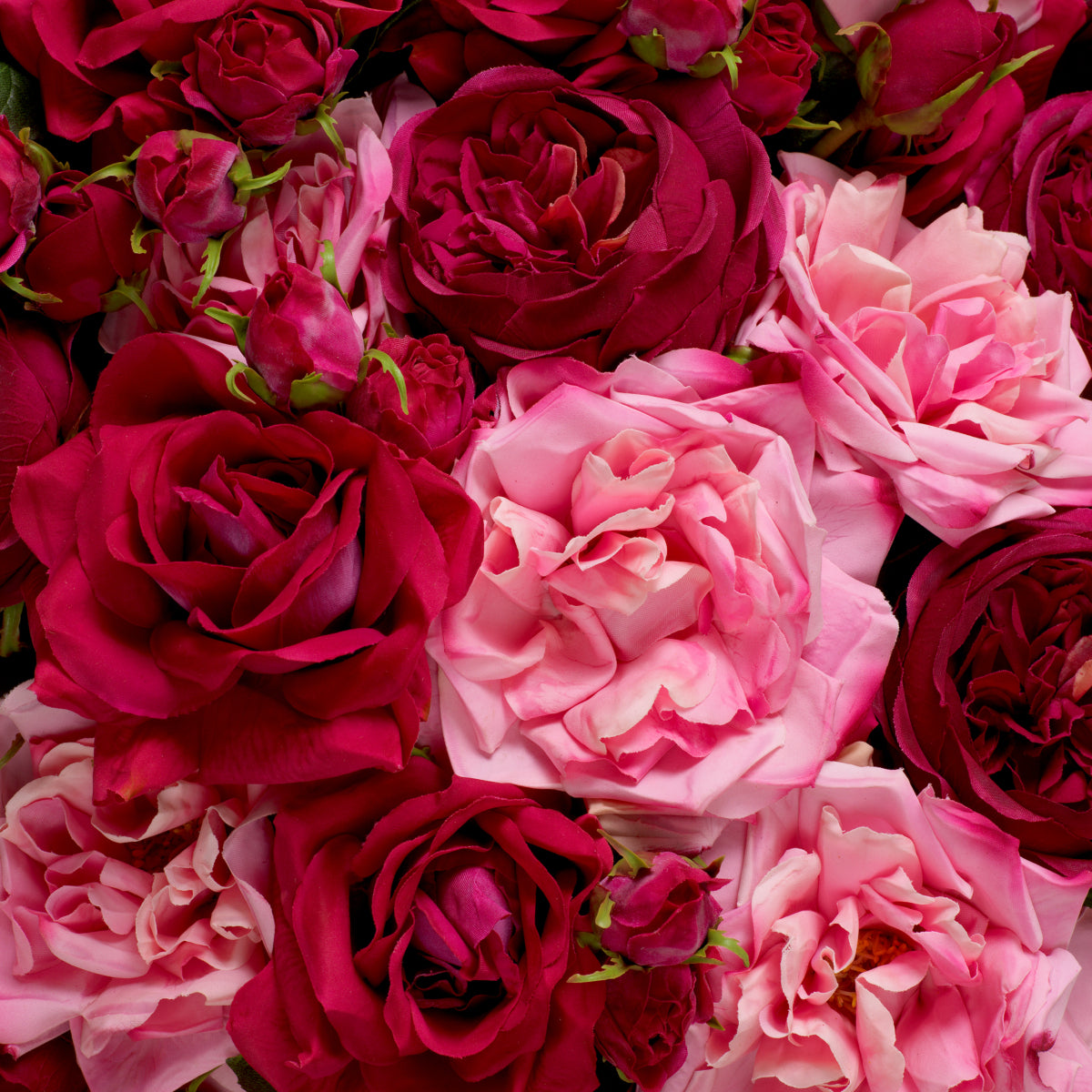Bouquet de roses réalistes trois tons pêche 72 pcs/3 variétés | Eichholtz Bouquet of Roses real touch 72 pcs/3 varieties - vue d'ambiance | REMO-HOME