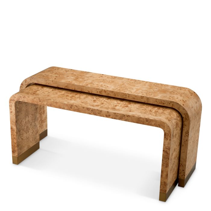 Console en bois brun (lot de 2) | Eichholtz Quinton