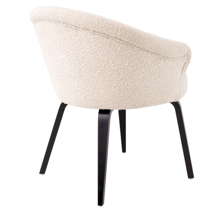 Chaise de salle à manger bouclé crème | Eichholtz Moretti