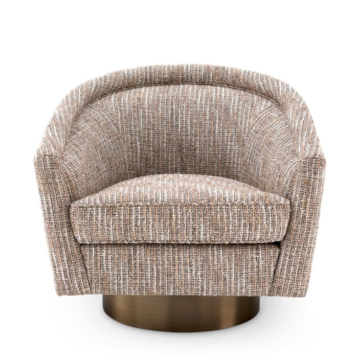 Fauteuil pivotant en tissu beige | Eichholtz Catene