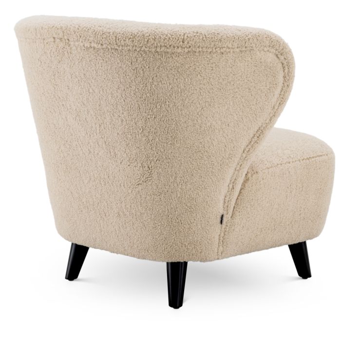 Fauteuil molletonné crème | Eichholtz Hydra