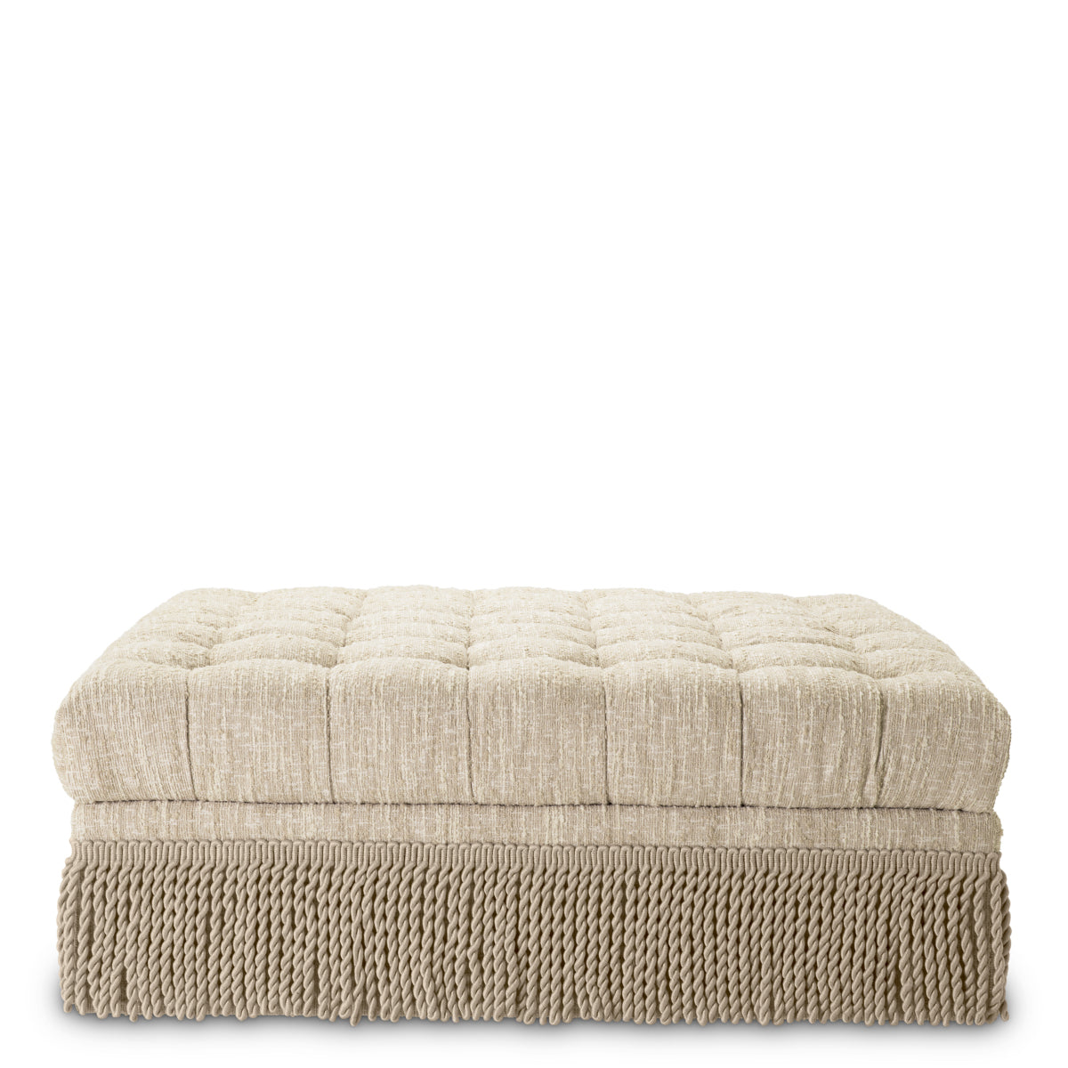 Ottoman en bouclé sonata cream | Eichholtz Dorantes - vue d'ambiance | REMO-HOME