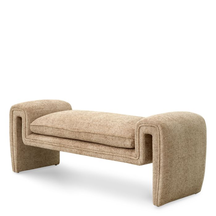 Banc en tissu sable | Eichholtz Tondo S