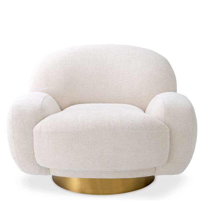 Fauteuil en tissu blanc cassé | Eichholtz Udine