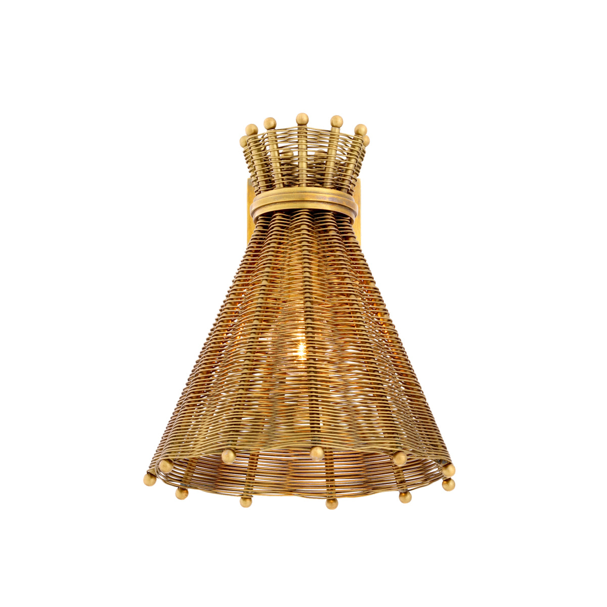 Applique murale en laiton vintage et rotin naturel | Eichholtz Kon Tiki - vue d'ambiance | REMO-HOME