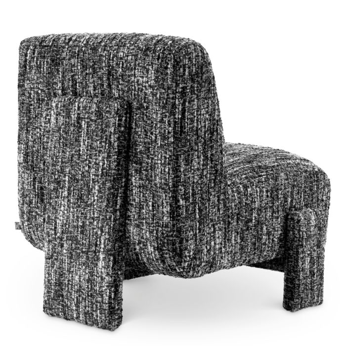 Fauteuil bouclé noir et blanc | Eichholtz Rockdale