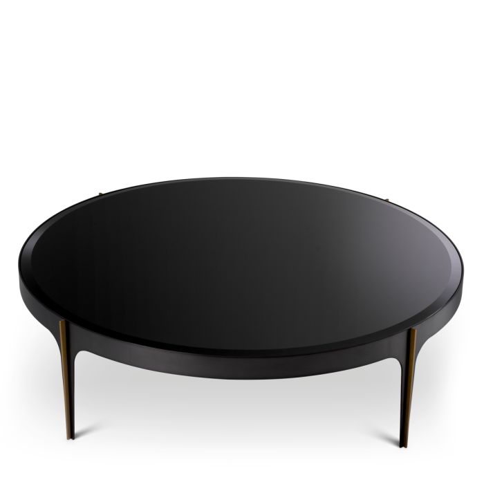 Table basse en bronze et verre noir | Eichholtz Artemisa L