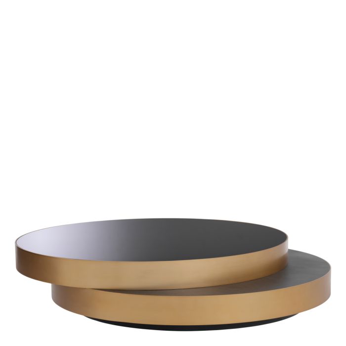 Table basse dorée en chêne anthracite | Eichholtz Griffith